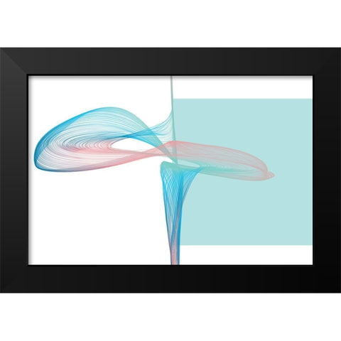 Geometric Shape and Black Abstraction VIII Black Modern Wood Framed Art Print by Orlov, Irena