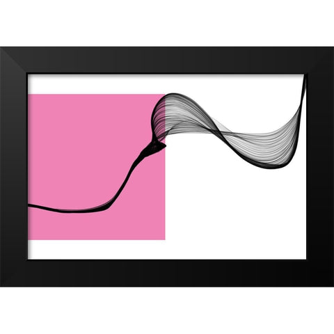 Geometric Shape and Black Abstraction IX Black Modern Wood Framed Art Print by Orlov, Irena