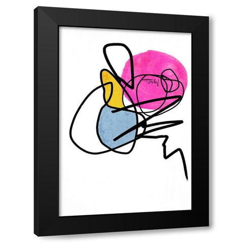 Shapes and Lines I Black Modern Wood Framed Art Print with Double Matting by Orlov, Irena