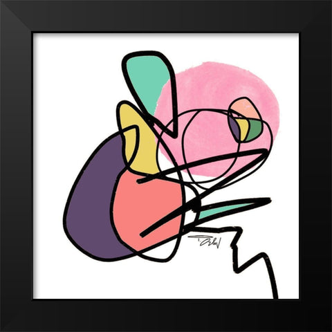 Shapes and Lines II Black Modern Wood Framed Art Print by Orlov, Irena