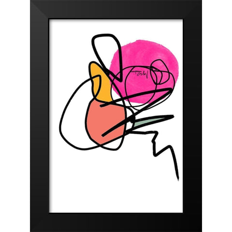 Shapes and Lines III Black Modern Wood Framed Art Print by Orlov, Irena