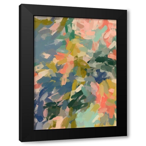 Color Burst Abstraction I Black Modern Wood Framed Art Print with Double Matting by Orlov, Irena