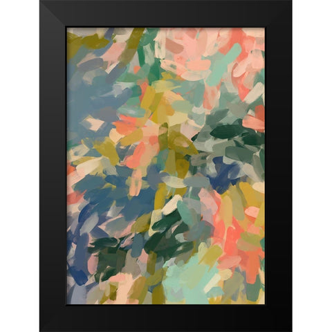 Color Burst Abstraction I Black Modern Wood Framed Art Print by Orlov, Irena