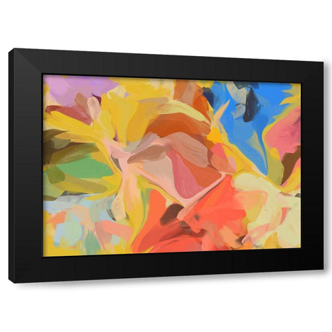 Color Burst Abstraction II Black Modern Wood Framed Art Print by Orlov, Irena