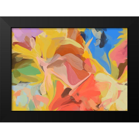 Color Burst Abstraction II Black Modern Wood Framed Art Print by Orlov, Irena