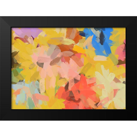 Color Burst Abstraction III Black Modern Wood Framed Art Print by Orlov, Irena