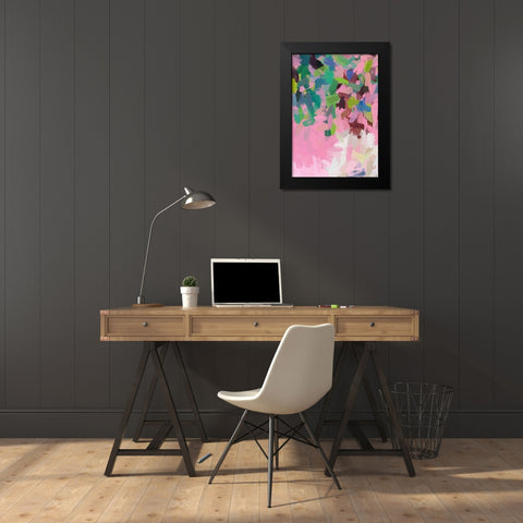 Color Burst Abstraction IV Black Modern Wood Framed Art Print by Orlov, Irena