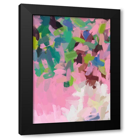 Color Burst Abstraction IV Black Modern Wood Framed Art Print with Double Matting by Orlov, Irena