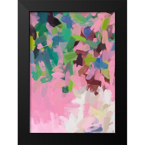 Color Burst Abstraction IV Black Modern Wood Framed Art Print by Orlov, Irena