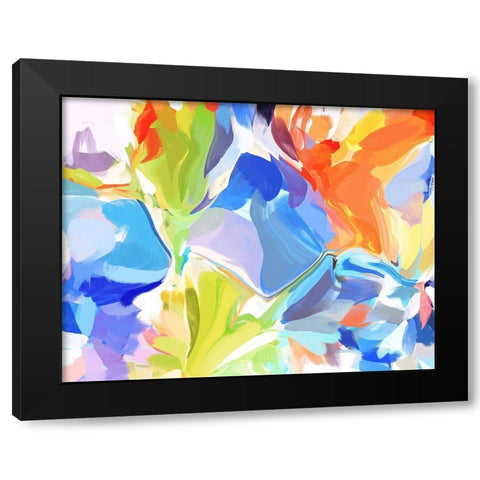 Color Burst Abstraction V Black Modern Wood Framed Art Print by Orlov, Irena