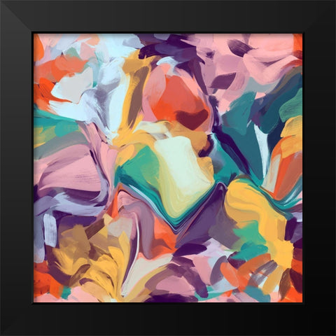 Color Burst Abstraction VI Black Modern Wood Framed Art Print by Orlov, Irena