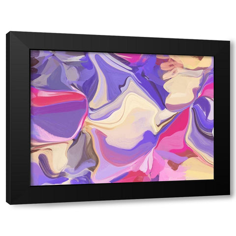 Color Burst Abstraction VIII Black Modern Wood Framed Art Print with Double Matting by Orlov, Irena