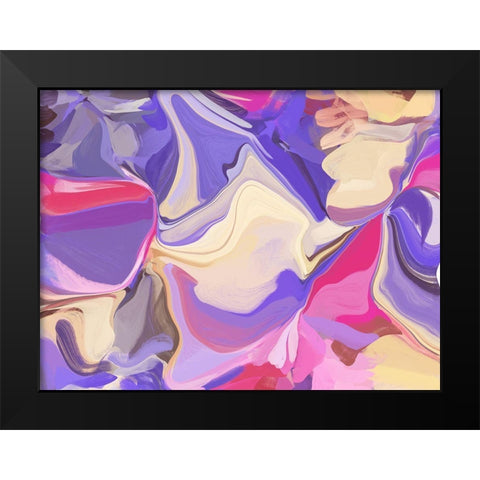 Color Burst Abstraction VIII Black Modern Wood Framed Art Print by Orlov, Irena