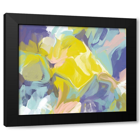 Color Burst Abstraction IX Black Modern Wood Framed Art Print by Orlov, Irena