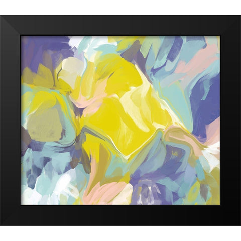 Color Burst Abstraction IX Black Modern Wood Framed Art Print by Orlov, Irena