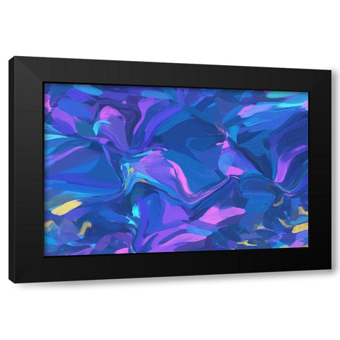 Color Burst Abstraction X Black Modern Wood Framed Art Print by Orlov, Irena