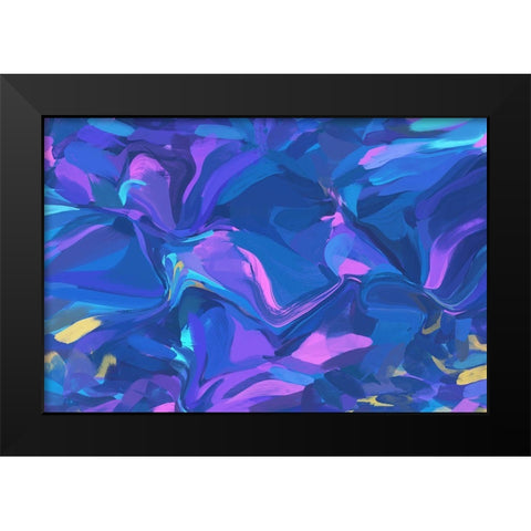 Color Burst Abstraction X Black Modern Wood Framed Art Print by Orlov, Irena