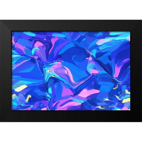 Color Burst Abstraction XI Black Modern Wood Framed Art Print by Orlov, Irena