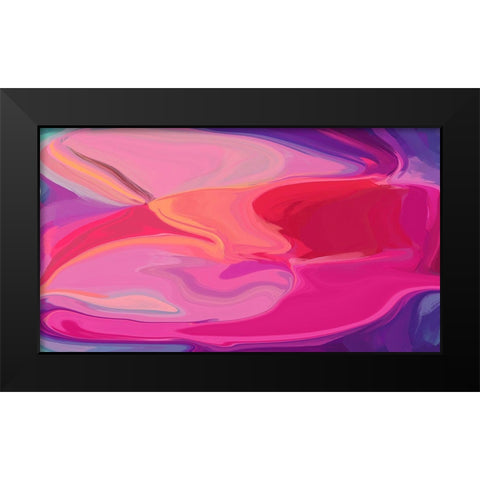 Color Burst Abstraction XIV Black Modern Wood Framed Art Print by Orlov, Irena