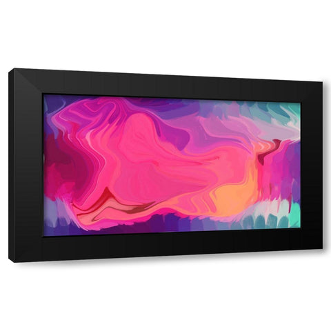 Color Burst Abstraction XV Black Modern Wood Framed Art Print by Orlov, Irena