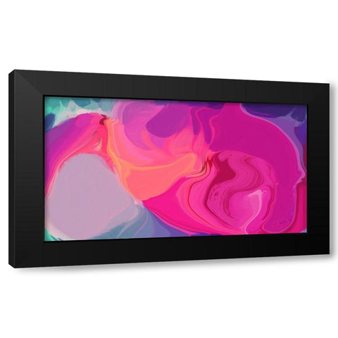 Color Burst Abstraction XVI Black Modern Wood Framed Art Print by Orlov, Irena