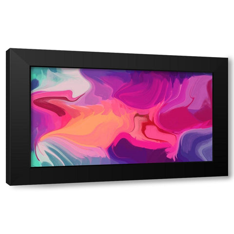 Color Burst Abstraction XVII Black Modern Wood Framed Art Print by Orlov, Irena