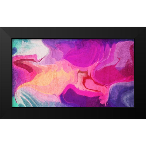 Color Burst Abstraction XVIII Black Modern Wood Framed Art Print by Orlov, Irena