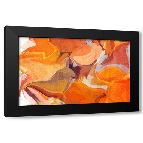 Color Burst Abstraction XX Black Modern Wood Framed Art Print by Orlov, Irena