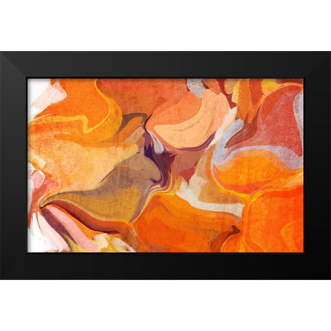 Color Burst Abstraction XX Black Modern Wood Framed Art Print by Orlov, Irena