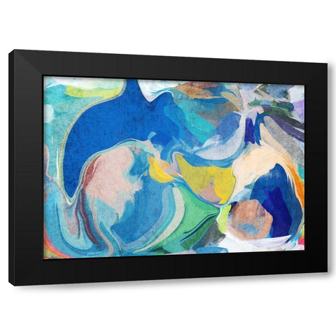 Color Burst Abstraction XXII Black Modern Wood Framed Art Print with Double Matting by Orlov, Irena