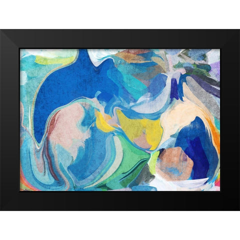 Color Burst Abstraction XXII Black Modern Wood Framed Art Print by Orlov, Irena
