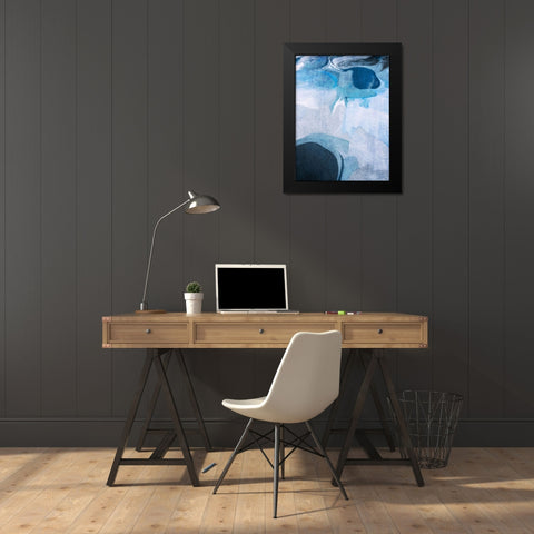 Neutral Flow I Black Modern Wood Framed Art Print by Orlov, Irena