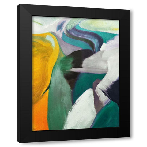 Neutral Flow III Black Modern Wood Framed Art Print by Orlov, Irena