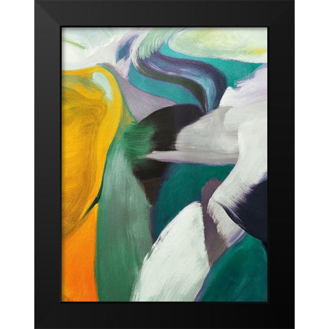 Neutral Flow III Black Modern Wood Framed Art Print by Orlov, Irena