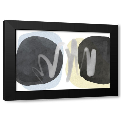 Art Shape Colors design I Black Modern Wood Framed Art Print with Double Matting by Orlov, Irena