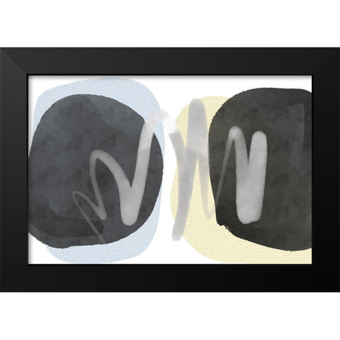 Art Shape Colors design I Black Modern Wood Framed Art Print by Orlov, Irena