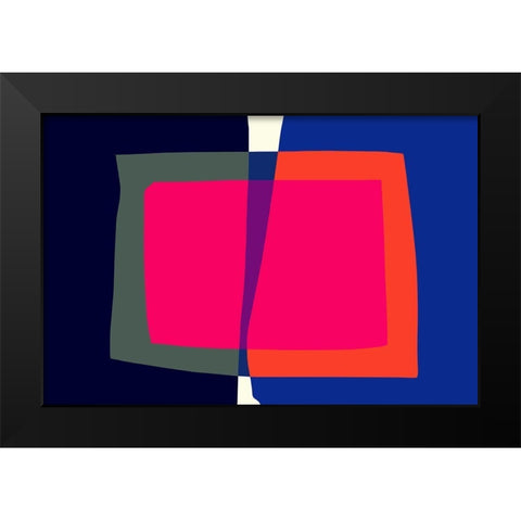 Art Shape Colors design II Black Modern Wood Framed Art Print by Orlov, Irena