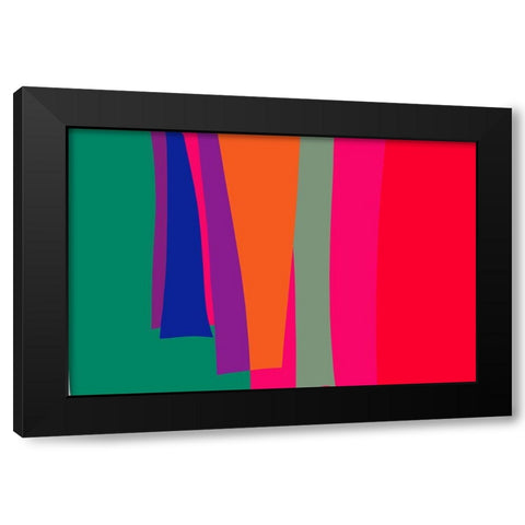 Art Shape Colors design III Black Modern Wood Framed Art Print with Double Matting by Orlov, Irena