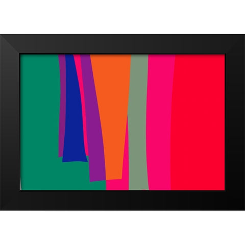 Art Shape Colors design III Black Modern Wood Framed Art Print by Orlov, Irena