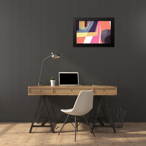 Art Shape Colors design VI Black Modern Wood Framed Art Print by Orlov, Irena