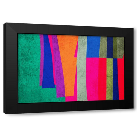 Art Shape Colors design VII Black Modern Wood Framed Art Print with Double Matting by Orlov, Irena