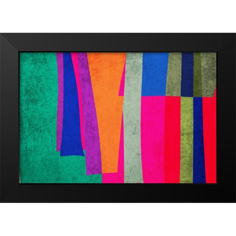 Art Shape Colors design VII Black Modern Wood Framed Art Print by Orlov, Irena