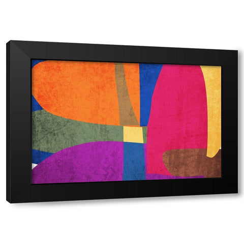 Art Shape Colors design IX Black Modern Wood Framed Art Print by Orlov, Irena
