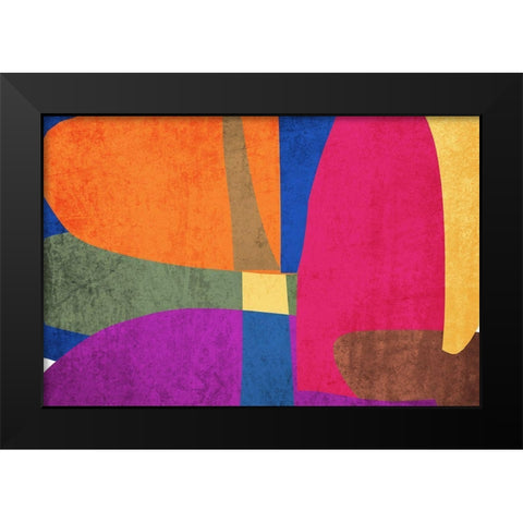 Art Shape Colors design IX Black Modern Wood Framed Art Print by Orlov, Irena
