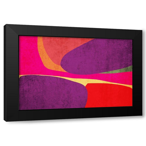 Art Shape Colors design X Black Modern Wood Framed Art Print with Double Matting by Orlov, Irena