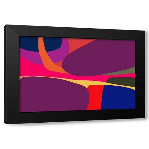 Art Shape Colors design XI Black Modern Wood Framed Art Print by Orlov, Irena