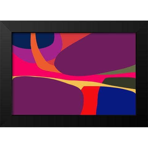 Art Shape Colors design XI Black Modern Wood Framed Art Print by Orlov, Irena