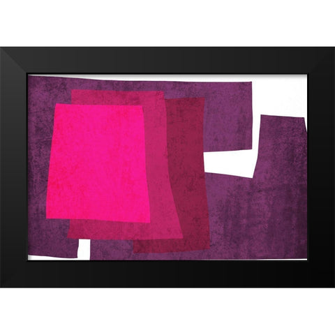 Art Shape Colors design XIX Black Modern Wood Framed Art Print by Orlov, Irena