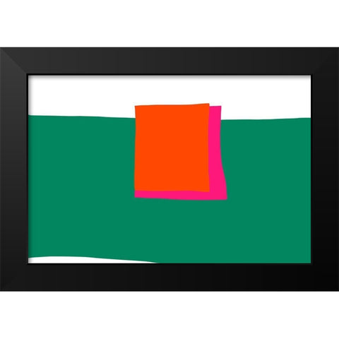 Art Shape Colors design XX Black Modern Wood Framed Art Print by Orlov, Irena