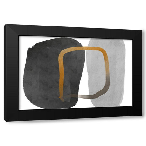 Art Shape Colors design XXIII Black Modern Wood Framed Art Print by Orlov, Irena
